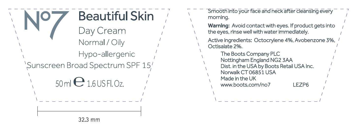 No7 Beautiful Skin Day Normal Oily Sunscreen Broad Spectrum SPF 15